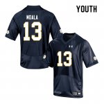 Notre Dame Fighting Irish Youth Paul Moala #13 Navy Under Armour Authentic Stitched College NCAA Football Jersey EFS1599TJ